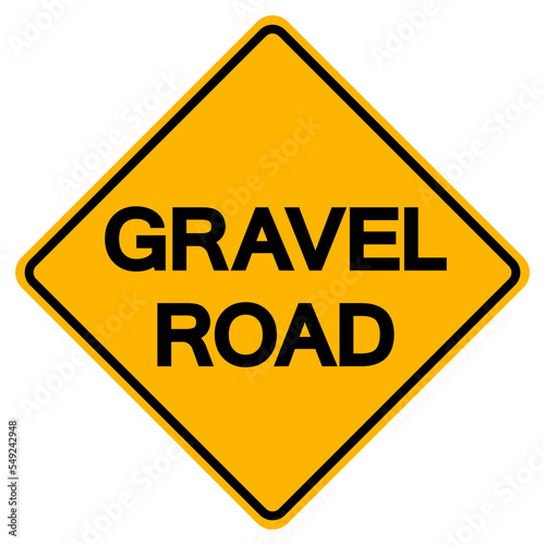 Gravel Raod Symbol Sign, Vector Illustration, Isolated On White Background Label .EPS10