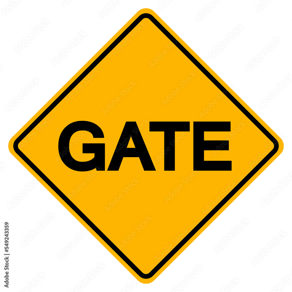 Gate Symbol Sign, Vector Illustration, Isolated On White Background Label .EPS10 Gate Symbol Sign, Vector Illustration, Isolated On White Background Label .EPS10