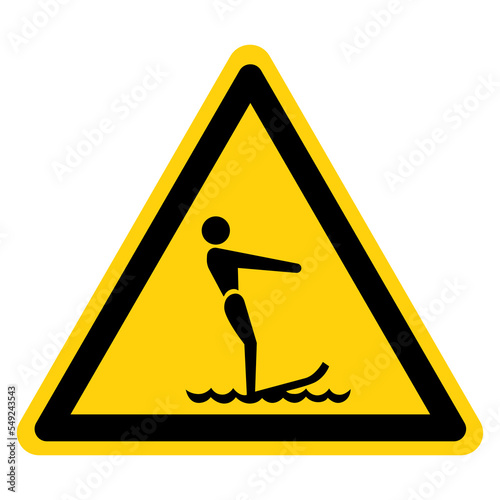 Water Skiing Symbol Sign, Vector Illustration, Isolate On White Background Label .EPS10