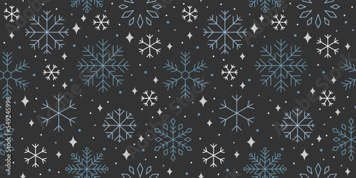 snowflakes background, winter, pattern