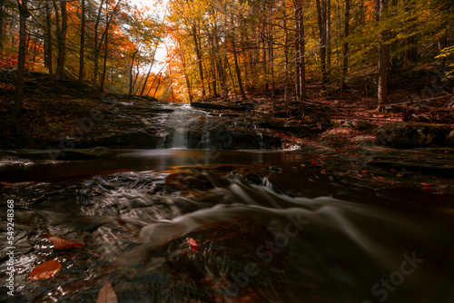 waterfall in autumn