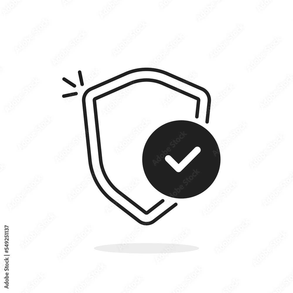 high-quality protection icon with black shield high-quality protection icon with black shield