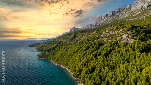 Croatia beach emerald on Igrane, Dalmatia, Croatia