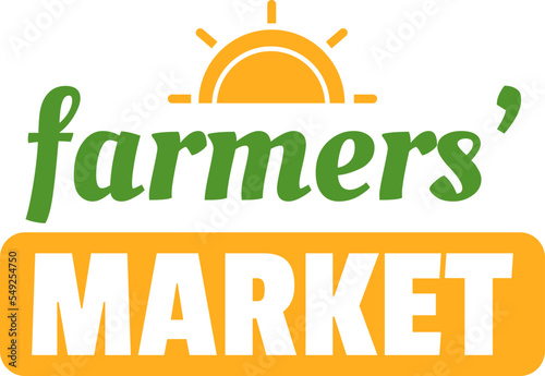 Fresh food farm label organic natural badge icon healthy vector isolated on w...