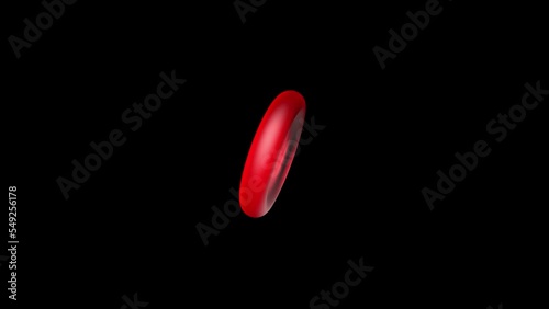 Red blood cell moving. The blood vessels are the components of the circulatory system that transports blood throughout the human body. These vessels transport cells, nutrien. photo