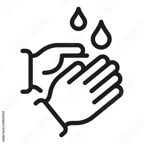 Wash, washing hands line icon. Keep clean vector illustration