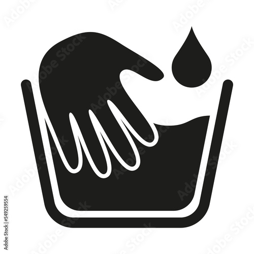 Hand washing icon. laundering and wash vector illustration