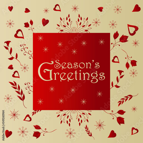 Festive background, a greeting card with a wish inscription, decorated with festive elements