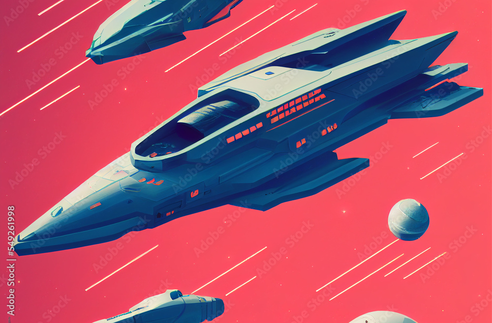 Spaceship comic style Spaceship comic style