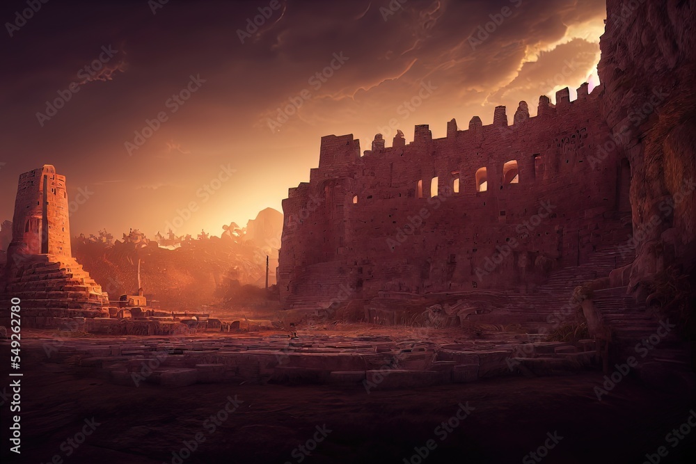 Obraz premium Ancient Fort to Protec the City from War