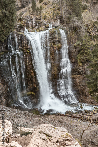 Waterfalls in the beautiful nature of France.