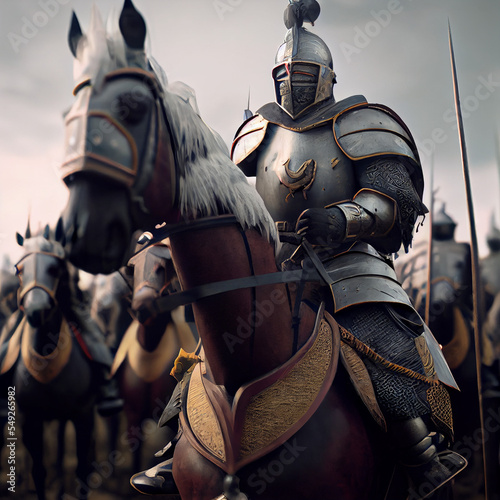 Medival knight on a horse