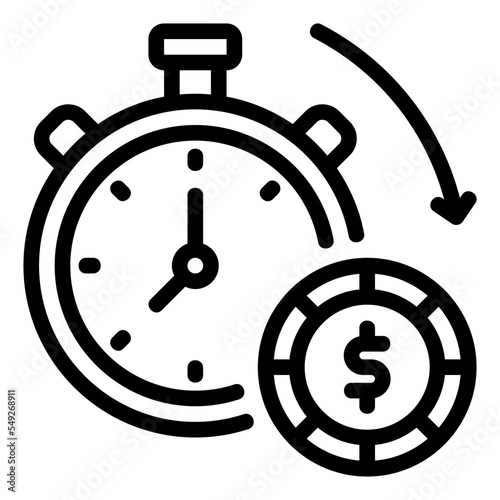 time is money line icon