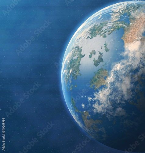 Planet Earth from space 3D illustration (Elements of this image furnished by NASA)