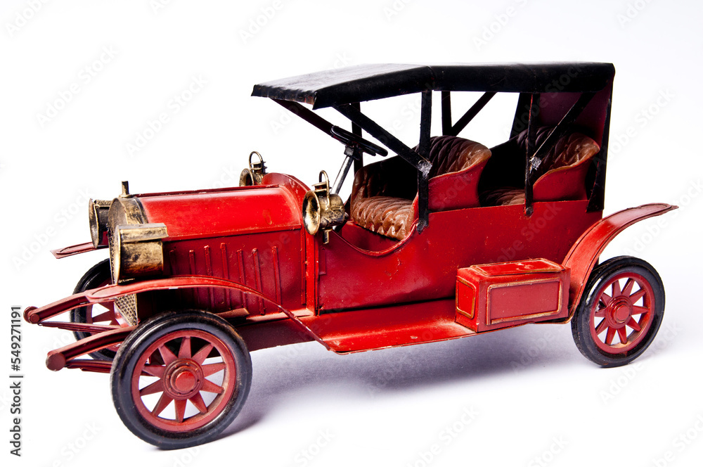 vintage metal red model toy car 