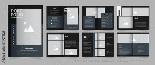 Architecture portfolio layout or interior template