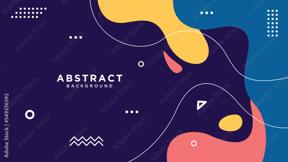 Geometric Shape Combination Background Design. Usable for Greeting Card, Banner, Landing Page, Presentation Background, Etc.
