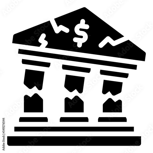bankruptcy glyph icon