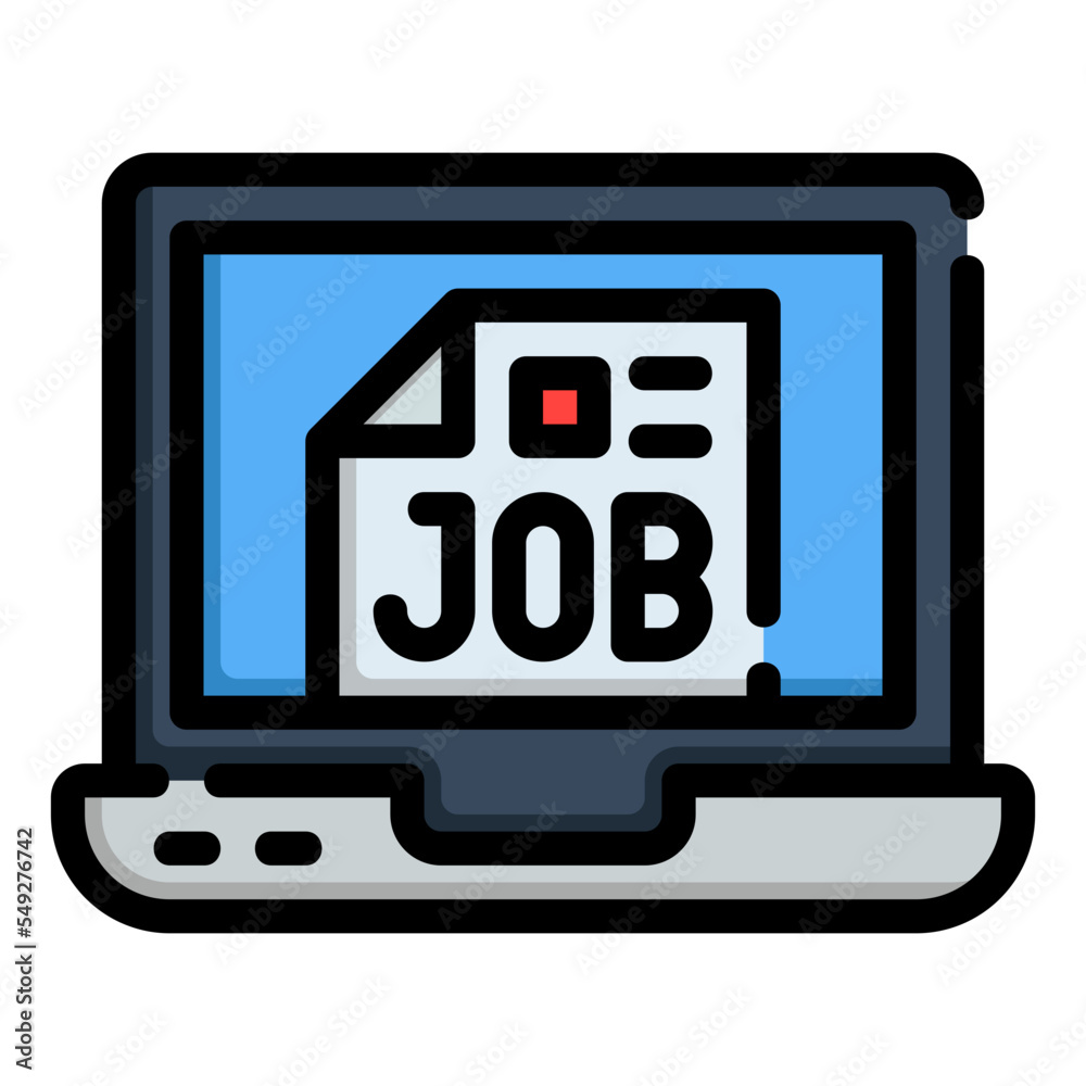 job search line color icon