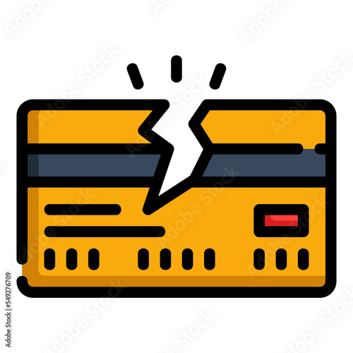credit card line color icon