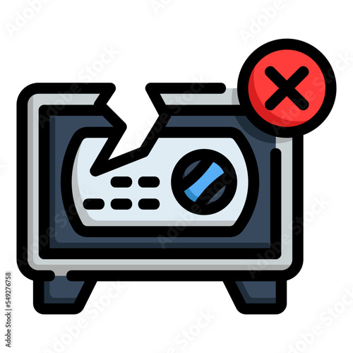 safebox line color icon
