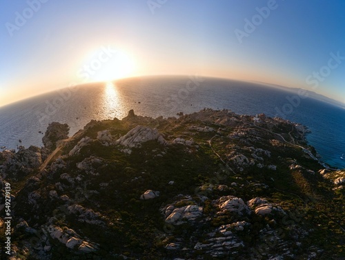 Capo testa panoramic aerial view at sunset photo