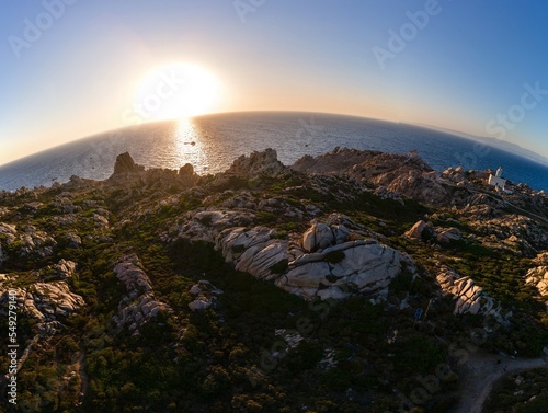 Capo testa panoramic aerial view at sunset photo