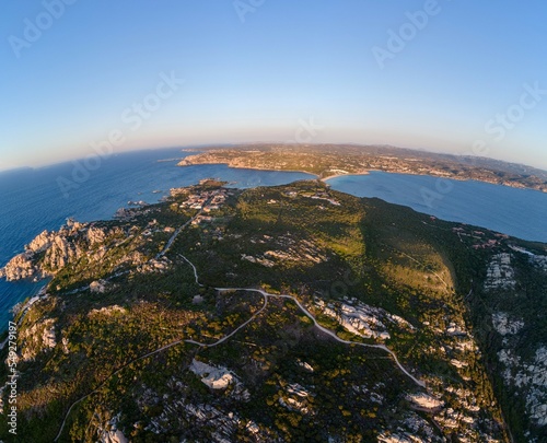 Capo testa panoramic aerial view at sunset photo