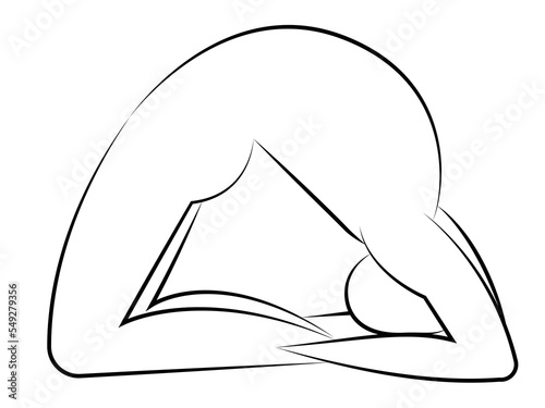 Yoga Pose  Simple line art  icon style  yoga logo   Physical practice