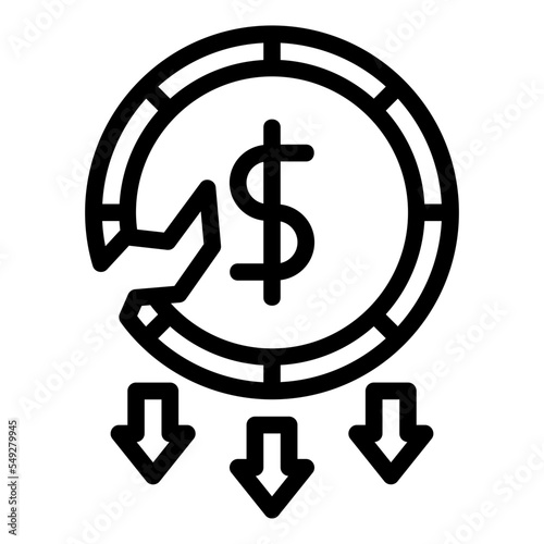 bankruptcy line icon