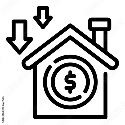 bankruptcy line icon