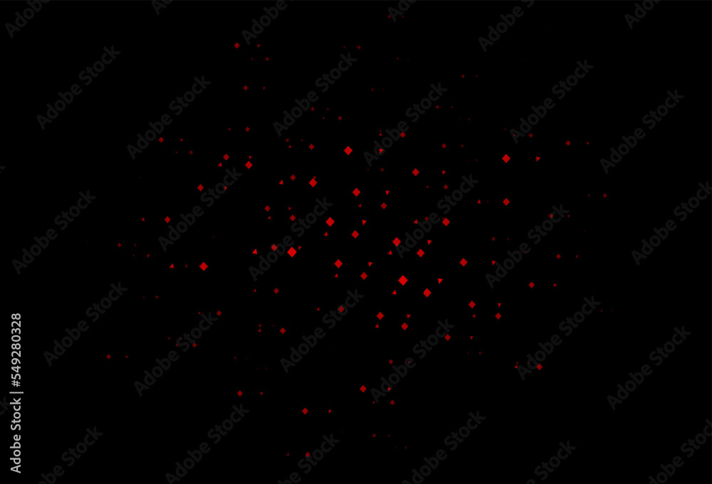 Dark red vector template with crystals, circles, squares. Dark red vector template with crystals, circles, squares.
