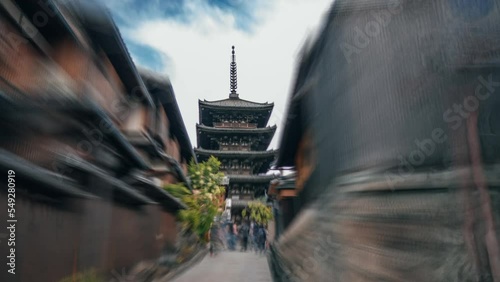 time lapse footage of kyoto temple photo
