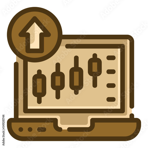 stock market two tone icon