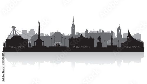 Photography Bratislava Slovakia city skyline silhouette