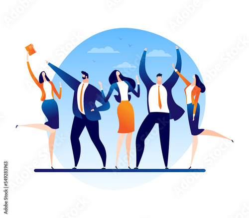 People business woman man character emotion about flat news, vector illustrat...