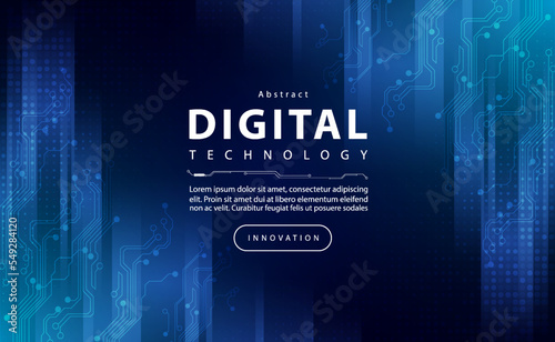 Digital technology banner blue green background concept, cyber technology light effect, abstract tech, innovation future data, internet network, Ai big data, lines dots connection, illustration vector