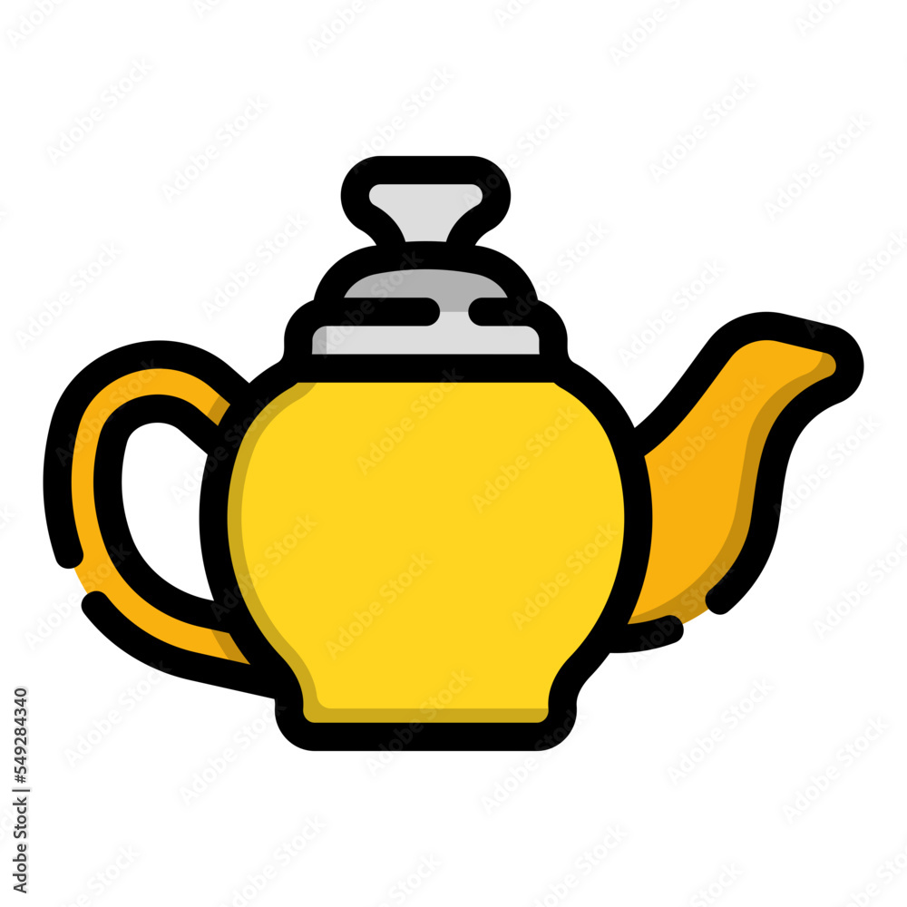 teapot line color icon teapot line color icon