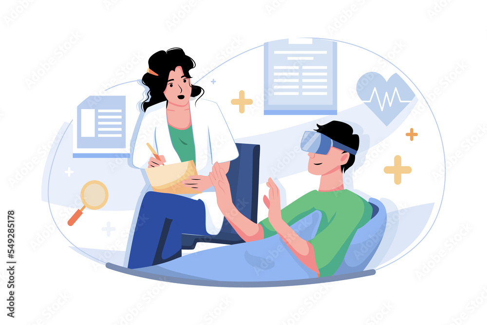 Doctor Treating A Patient Using VR Doctor Treating A Patient Using VR