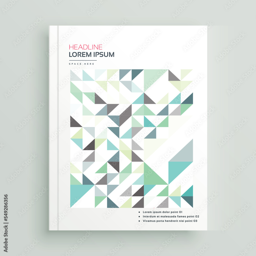 Abstract, Geometric book cover, flyer, and annual report designs set.