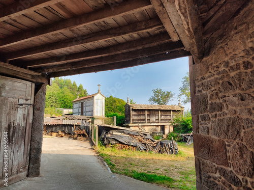 Dry-stone granary called horreo in Zas village, Zas municipality, Way to Saint James, Epilogue stage, Galicia, Spain © IMAG3S