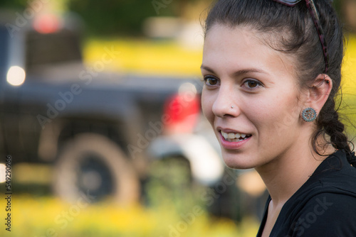 woman smiling