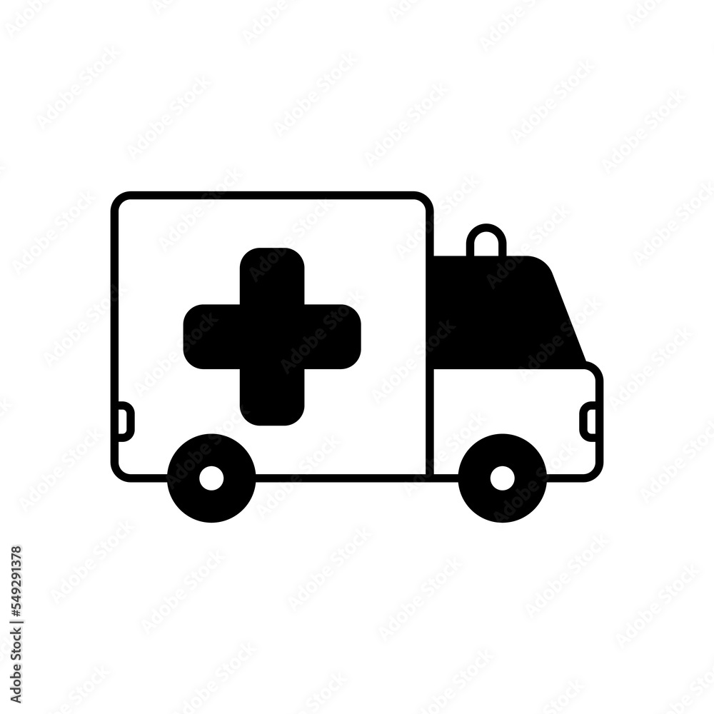 Ambulance Car Icon, Deal With Emergencies With an Ambulance. Ambulance Car Icon, Deal With Emergencies With an Ambulance.