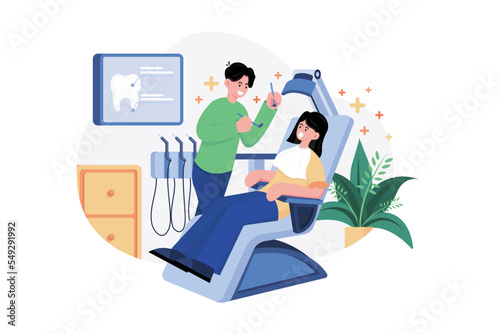 Dentist Examining A Patient © freeslab