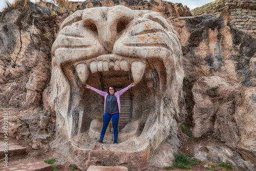 Photography Cusco, Peru - September 24, 2022: La Morada De Los Dioses - Apukunaq Tianan (the abode of the gods), a tourist attraction in Cusco