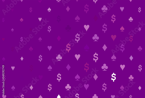 Light purple vector background with cards signs.