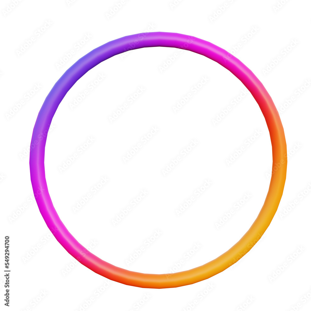 Holographic shape. 3D icon gradient circle. Abstract design element. Holographic shape. 3D icon gradient circle. Abstract design element.