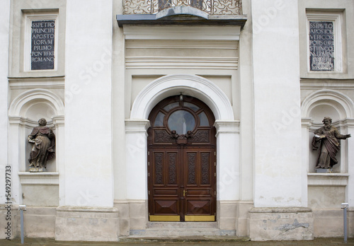 Fragment of Catholic Cathedral of St. Peter and Paul in Lutsk, Ukraine