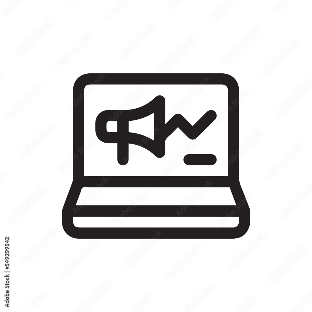 Online Advertising icon vector sign symbol Online Advertising icon vector sign symbol