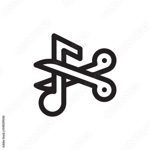 Music Editor icon vector sign symbol